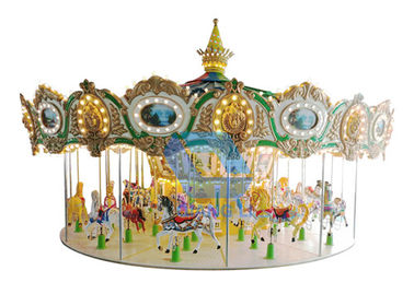 China Modern Theme Park Carousel 4.8m Height Kids Outdoor Merry Go Round With Cover factory
