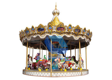 China Amusement Park Childrens Musical Carousel , Musical Merry Go Round Carousel factory