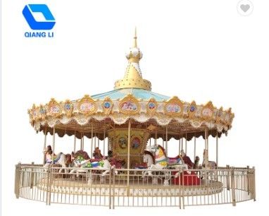 Amusement Theme Park Carousel 36 Person Ride Merry Go Round SGS Certified supplier
