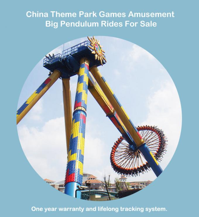 Big Pendulum Ride / Pendulum Ride Amusement Park With Colorful Lights