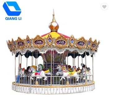 Decoration Custom Theme Park Carousel 24 Passenger Kids Riding Carousel CE Approved