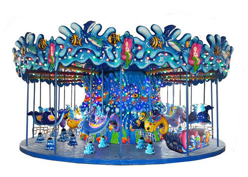 Fashion Park Merry Go Round Amusement Park Equipment Ocean Carousel Kiddie Ride