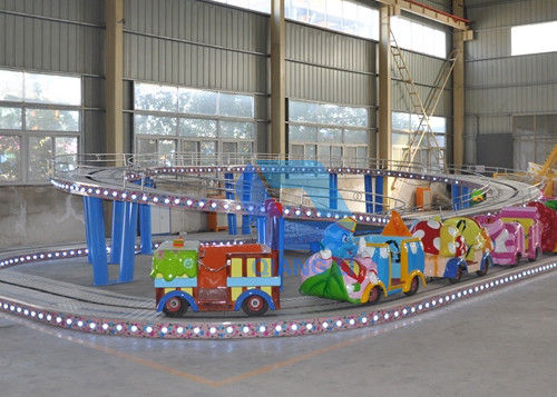 Mini Shuttle Kiddie Roller Coaster , Amusement Train Rides For Kid Game