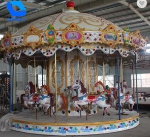China Fashion Classic Fairground Rides , Luxury Amusement Park Carousel For Children factory