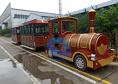 China Amusement Kiddie Train Ride Sightseeing Battery Trackless Train For Kids factory