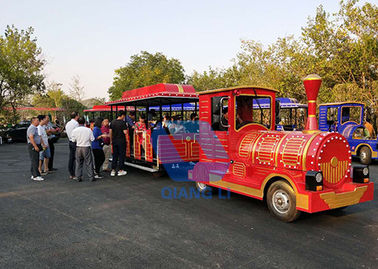 China Fashion Carnival Train Ride Color Customized Electric Tourist Train With LED Light factory