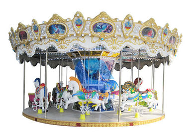 China Double Decker Merry Go Round 24 Seater Carousel Amusement Park Rides factory