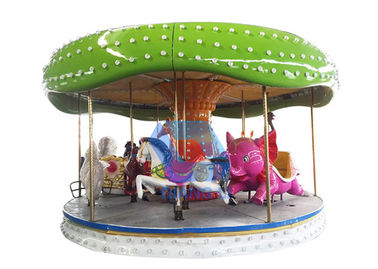 12 Seats Kids Carousel Ride 4.8m Height Color Customized For Amusement Park