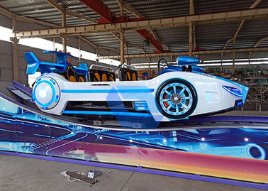 China Indoor Outdoor Track Type Theme Park Equipment , Fun Ride F1 Flying Car Rides For Kids factory
