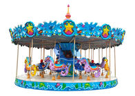 Customized Theme Park Rides Amusement Trailer 32 Seats Double Deck Carousel supplier
