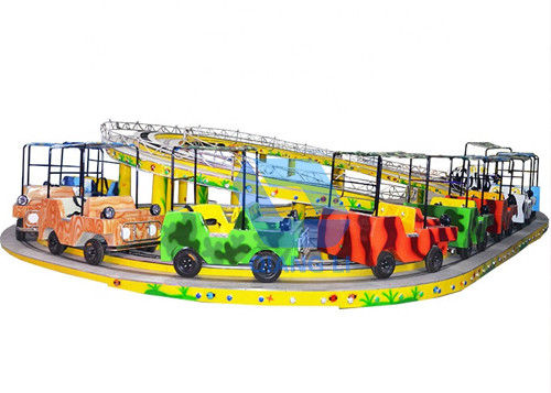 Kids Theme Park Roller Coaster 20 Seats Mini Shuttle Train Ride With Track supplier