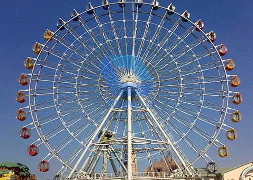 Outdoor Amusement Park Ferris Wheel / Electric Ferris Wheel With 72 Persons