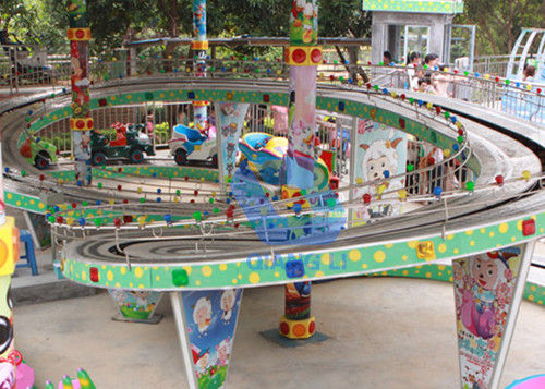 Mini Shuttle Kiddie Roller Coaster , Amusement Train Rides For Kid Game